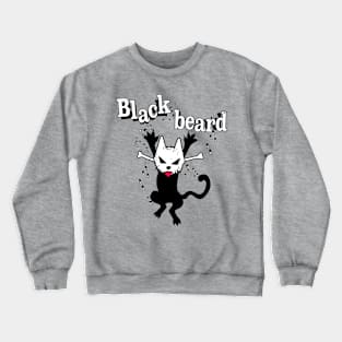 Blackbeard pirate Cat - crazy cat Crewneck Sweatshirt